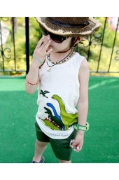 White Dinosaur Singlet